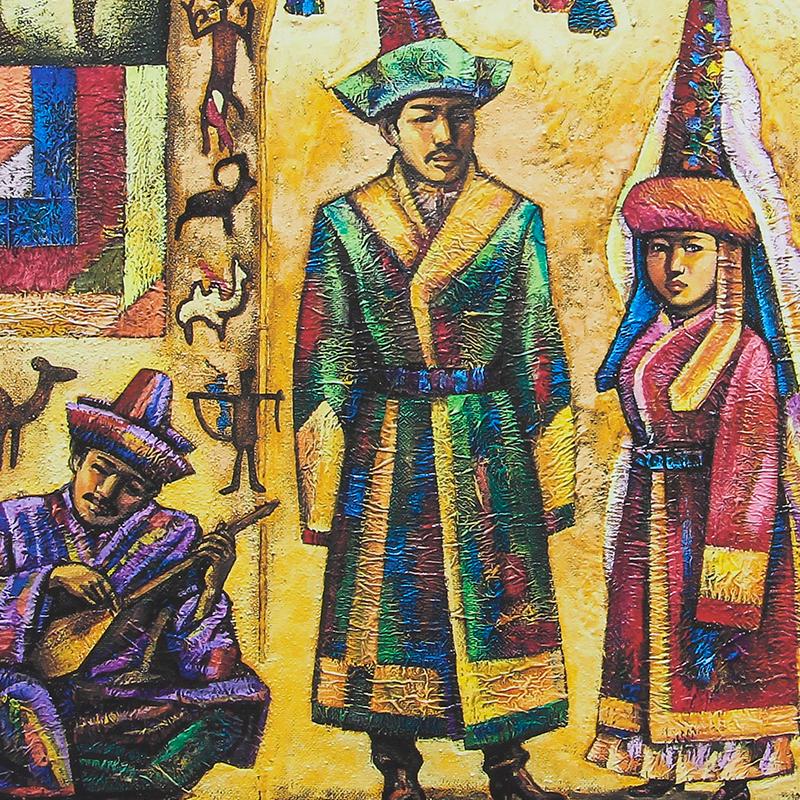 Kazakh wedding painting reproduction